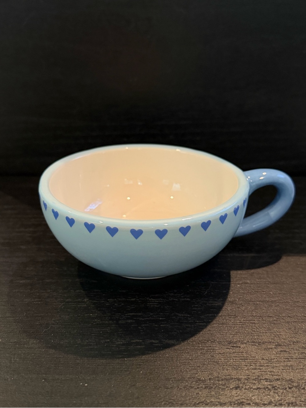 Blue Bee Heart Ceramic Teapot and Cup Set - Picture 7 of 9